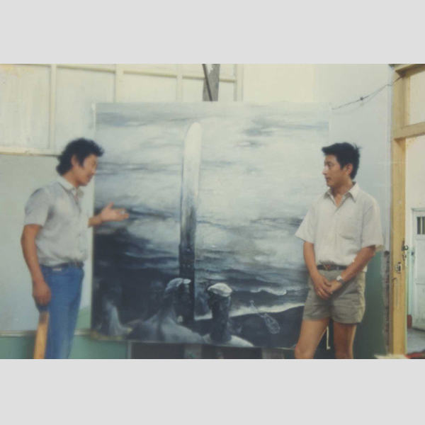 1987年与张祖英合影